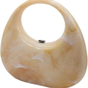 NEW CREAM ACRYLIC MINAUDIERE MINI BAG